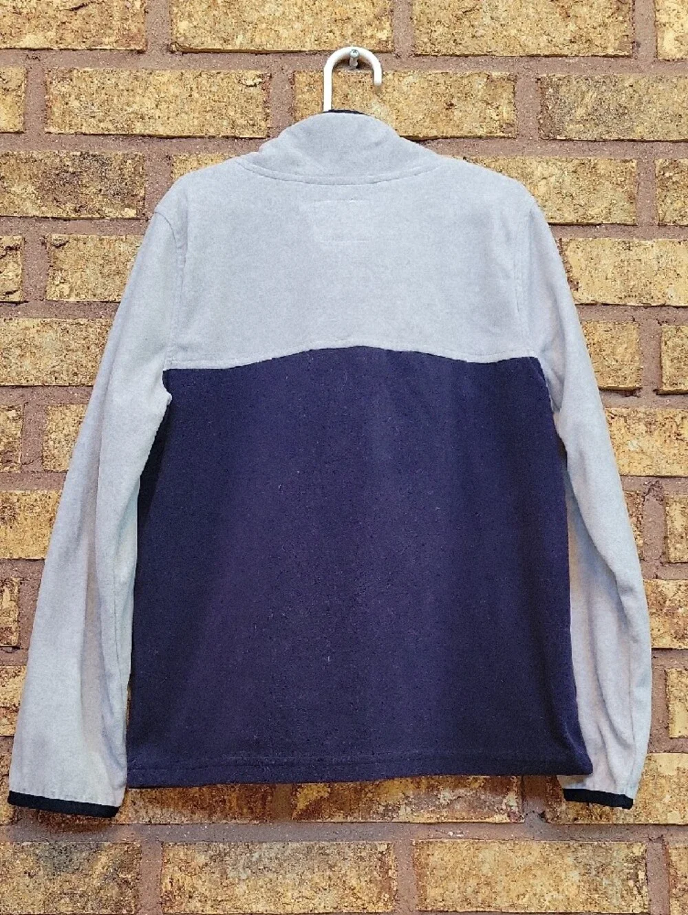 OshKosh B'gosh Two-Tone Gray and Navy Half-Zip Pullover Sweater Size 10